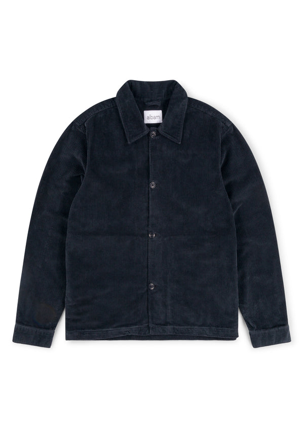 Albam Chore Cord Jacket In Washed Black