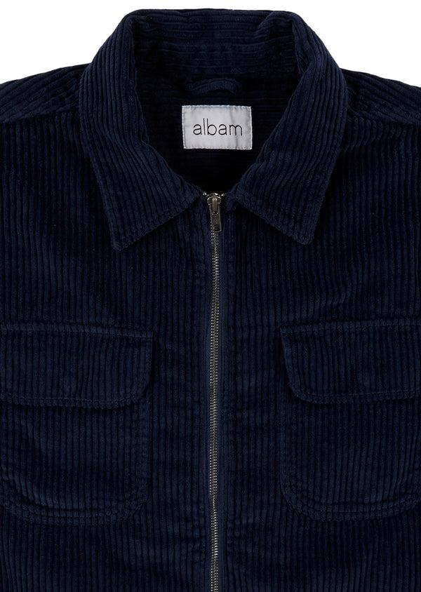 Albam Cord Clarence Jacket In Dark Navy