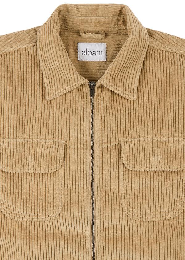 Albam Cord Clarence Jacket In Stone
