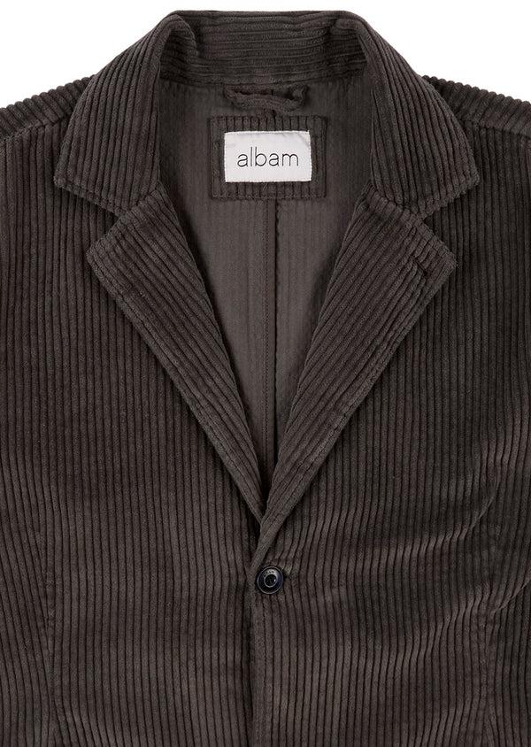 Albam Cord Fairfax Blazer In Charcoal