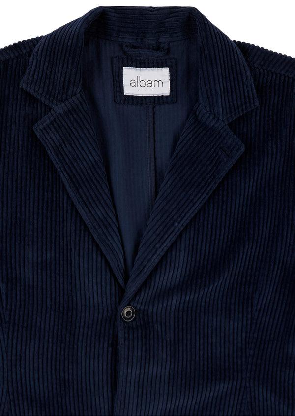 Albam Cord Fairfax Blazer In Dark Navy