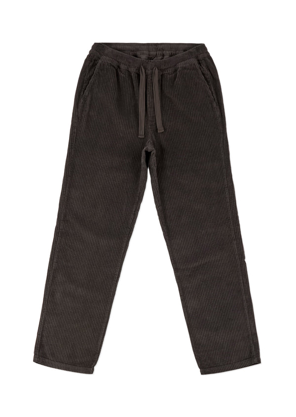 Albam Cord Judd Drawstring Trouser In Charcoal
