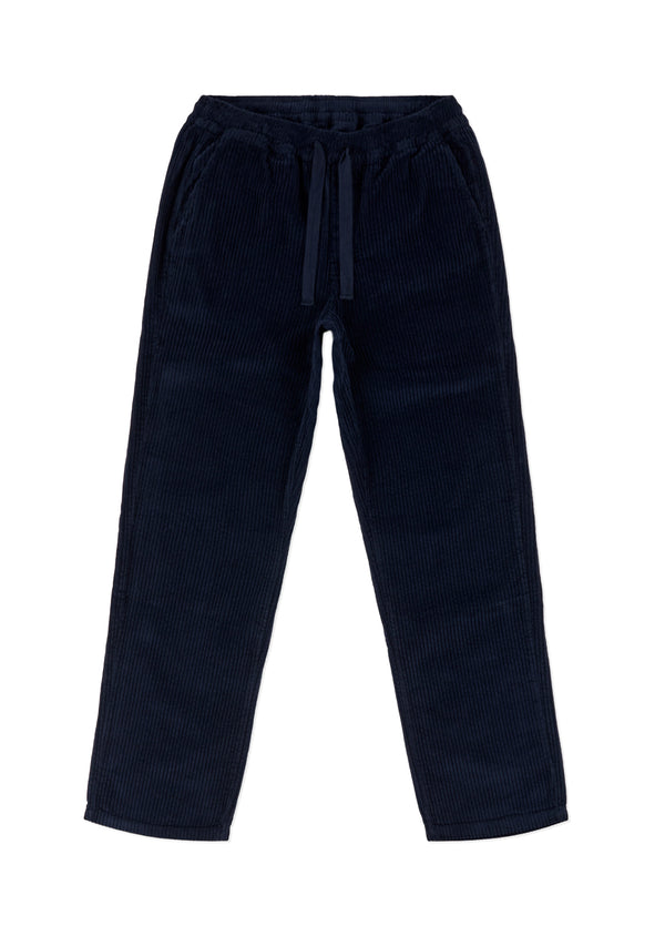 Albam Cord Judd Drawstring Trouser In Dark Navy