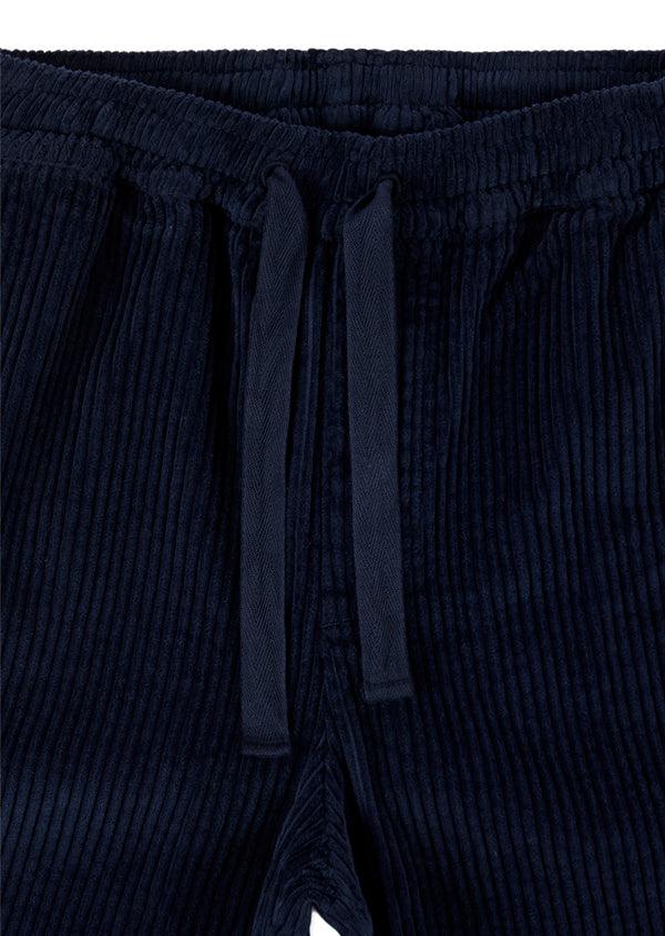 Albam Cord Judd Drawstring Trouser In Dark Navy