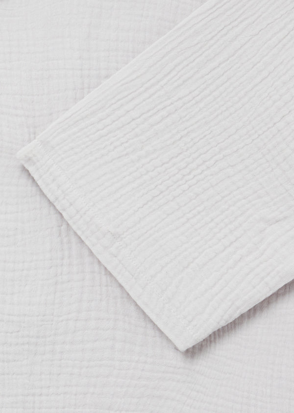 Albam Crinkle Holiday Shirt In Light Grey