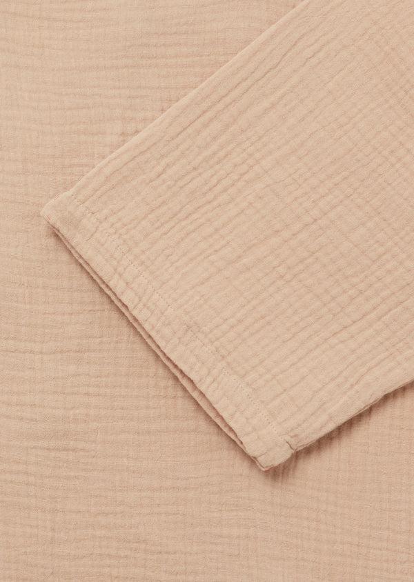 Albam Crinkle Holiday Shirt In Warm Beige