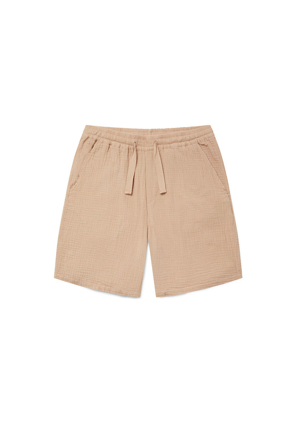 albam Crinkle Short in Warm Beige