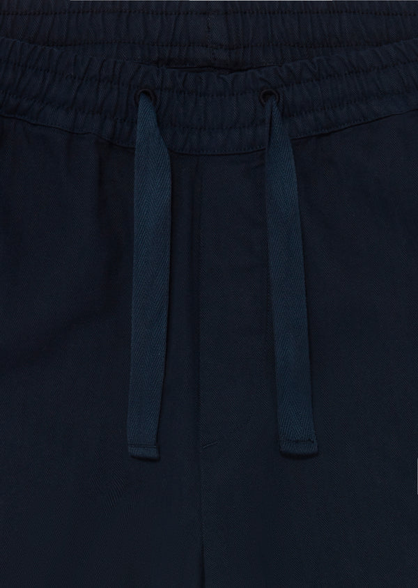 Albam Herringbone Shorts In Dark Navy
