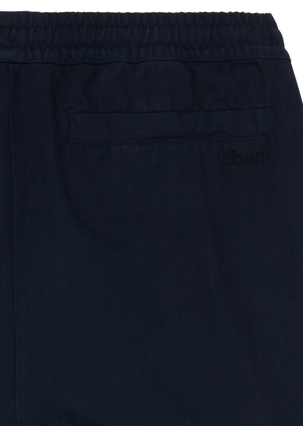 Albam Herringbone Shorts In Dark Navy