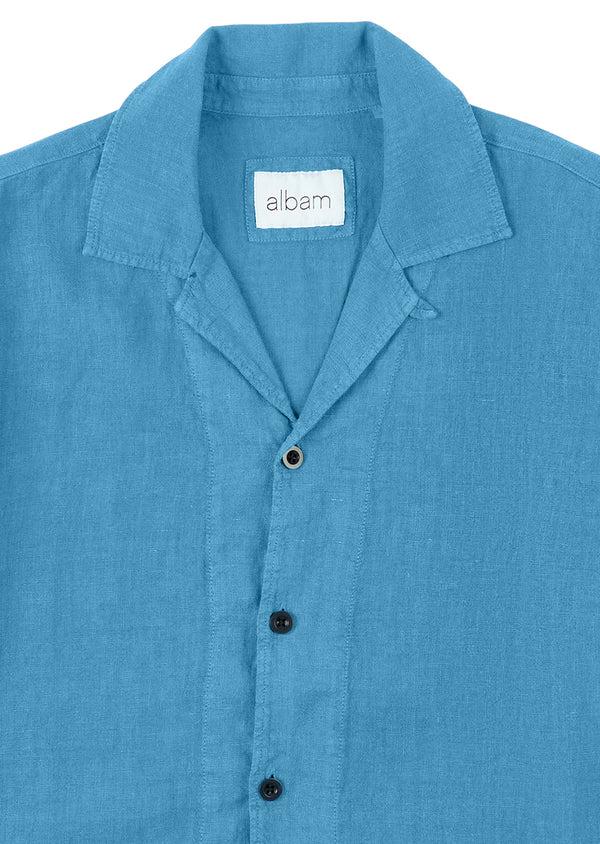 Albam Linen Holland Shirt In Blue