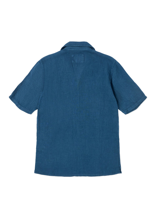 Albam Linen Holland Shirt In Indigo