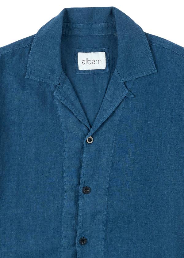 Albam Linen Holland Shirt In Indigo