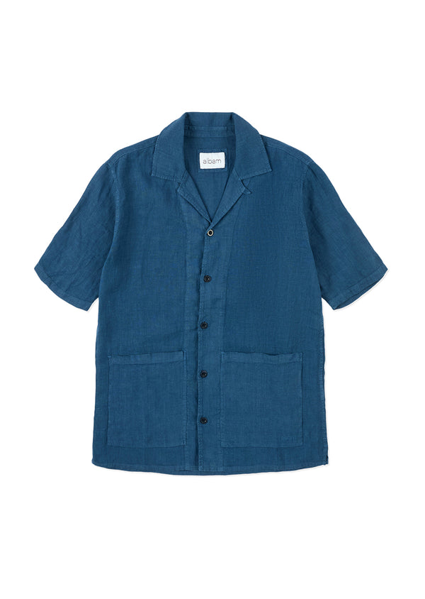 albam Linen Holland Shirt in Indigo