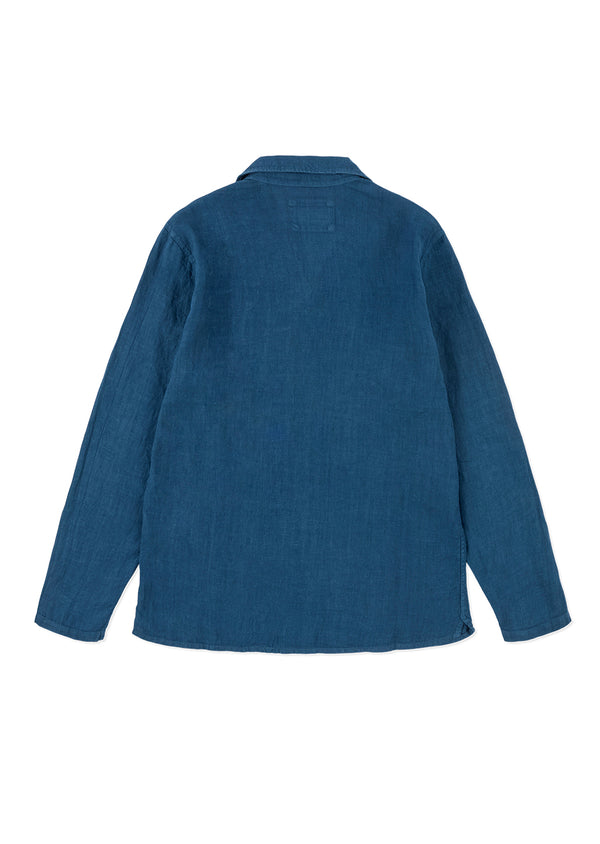 Albam Linen Hyde Shirt In Indigo