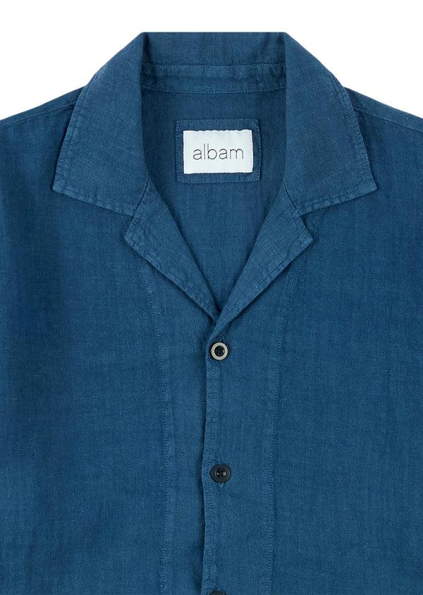 Albam Linen Hyde Shirt In Indigo