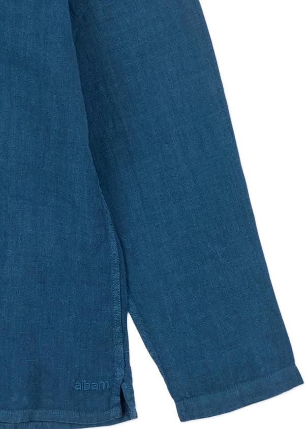 Albam Linen Hyde Shirt In Indigo