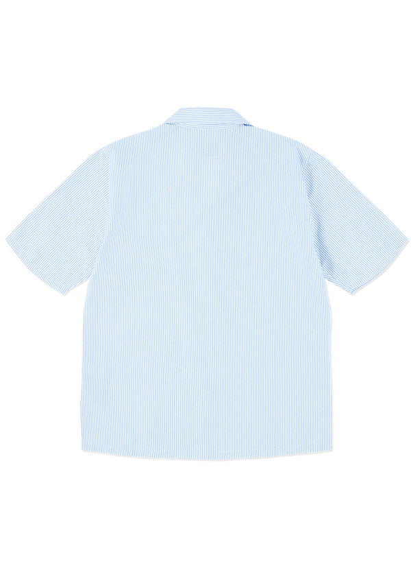 Albam Oxford Stripe Fenton Shirt In Pale Blue