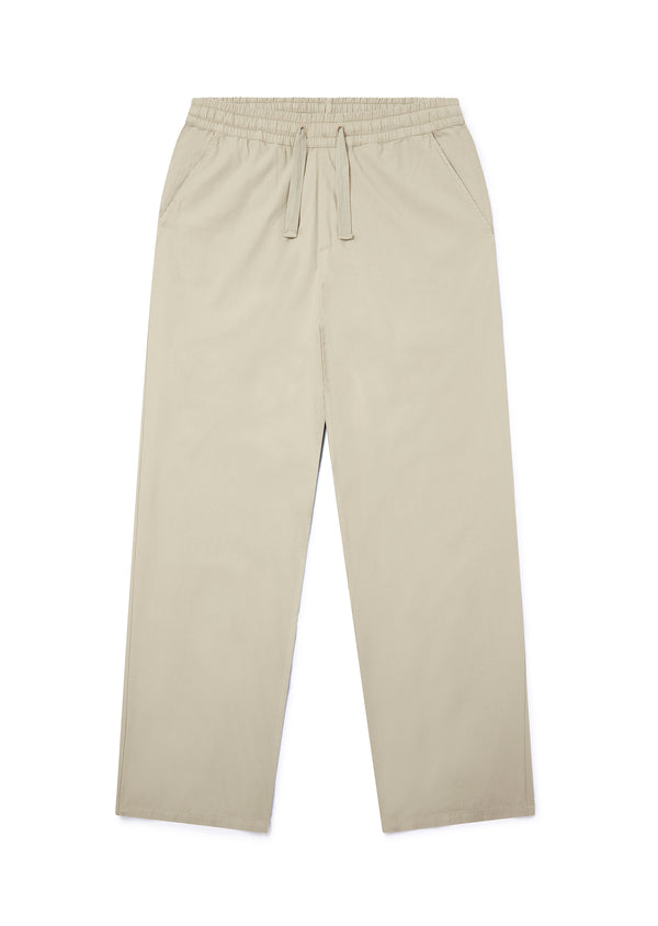 Albam Poplin Drawstring Trouser In Vintage Khaki