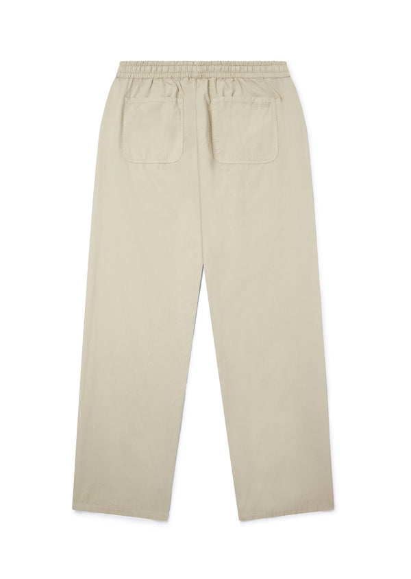 Albam Poplin Drawstring Trouser In Vintage Khaki