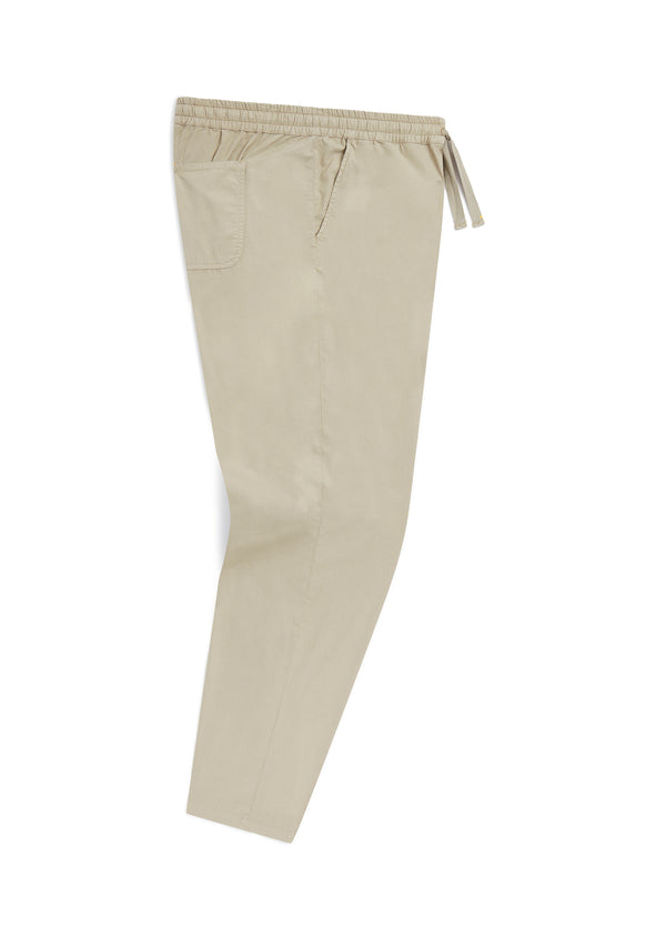 albam Poplin Drawstring Trouser in Vintage Khaki