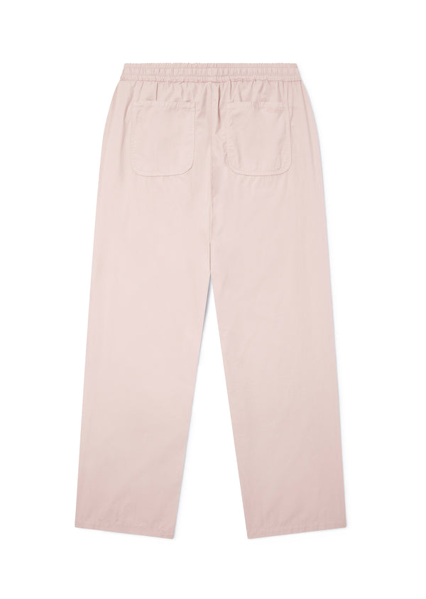 Albam Poplin Drawstring Trouser In Washed Pink