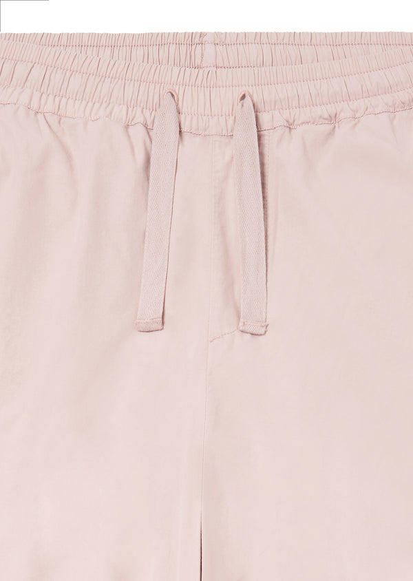 Albam Poplin Drawstring Trouser In Washed Pink