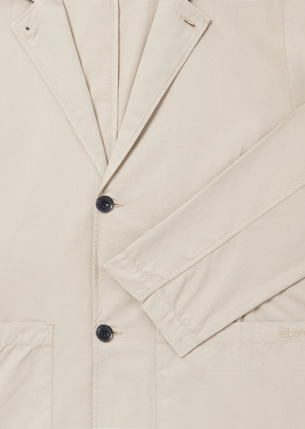 Albam Poplin Unlined Blazer In Vintage Khaki