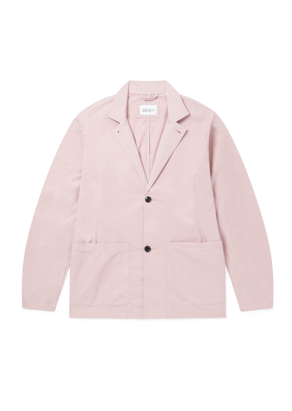 albam Poplin Unlined Blazer in Washed Pink