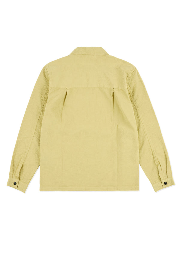 Albam Seersucker Modern Overshirt In Vintage Khaki