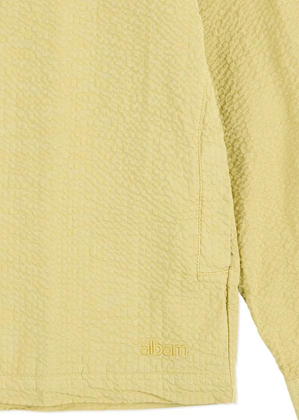 Albam Seersucker Modern Overshirt In Vintage Khaki