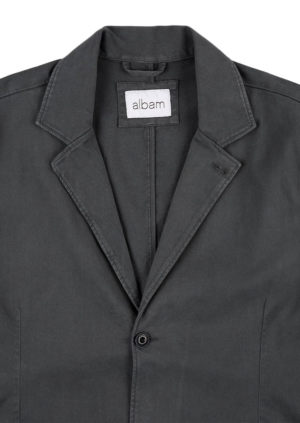 Albam Soft Touch Cotton Fairfax Blazer In Grey