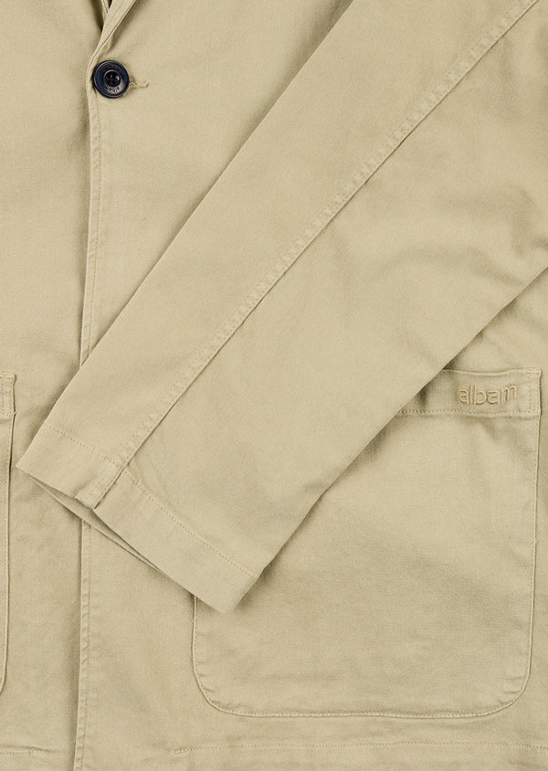 Albam Soft Touch Cotton Fairfax Blazer In Taupe