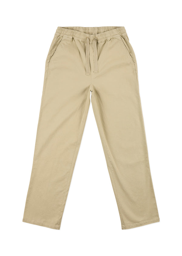 Albam Soft Touch Judd Drawstring Trouser In Taupe