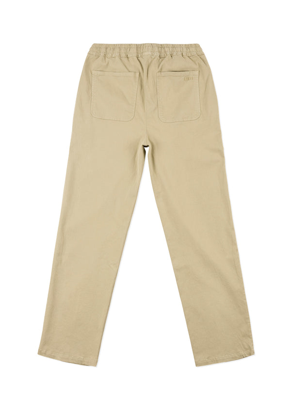 Albam Soft Touch Judd Drawstring Trouser In Taupe