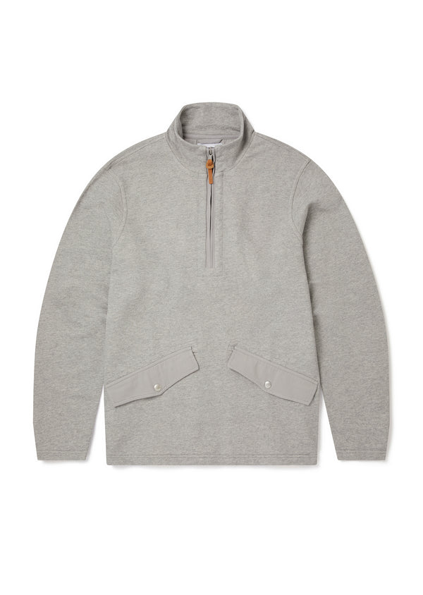 albam Tor Funnel Sweatshirt in Grey Marl