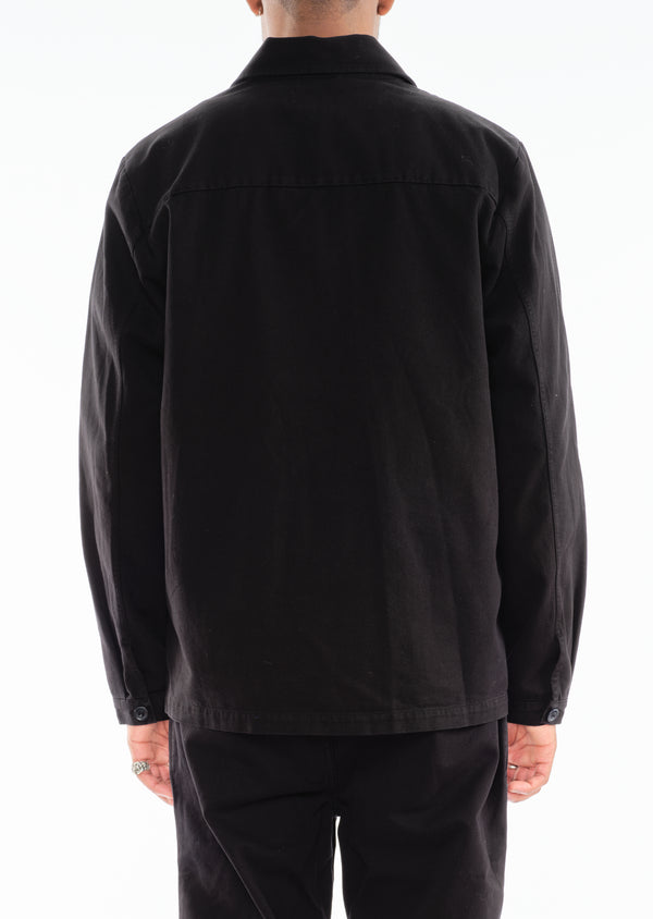 Albam Twill Work Shirt In Black
