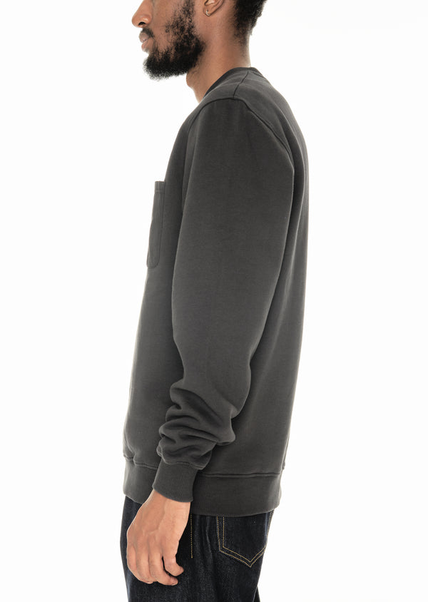 Albam Woven Pocket Sweatshirt In Black