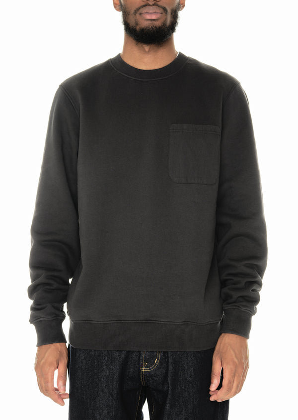 albam Woven Pocket Sweatshirt in Black