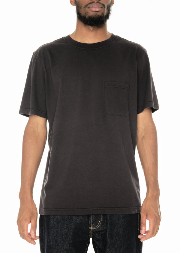 albam Woven Pocket T-Shirt in Black