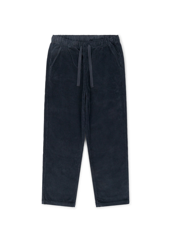 albam Simple Cord Drawstring Trouser in Washed Black