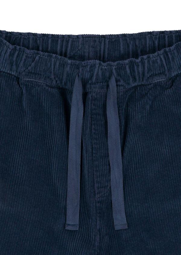 Albam Simple Cord Drawstring Trouser In Washed Navy