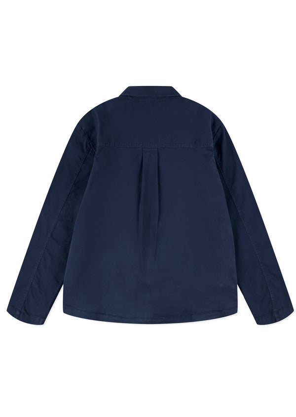 Albam Soft Touch Cotton Clarence Jacket In Dark Navy