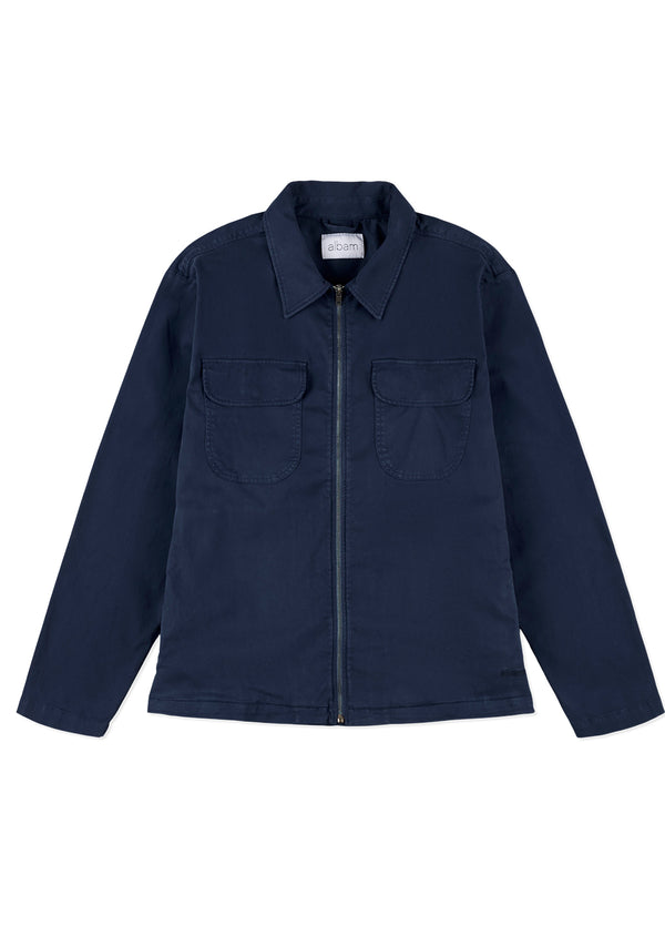 albam Soft Touch Cotton Clarence Jacket in Dark Navy