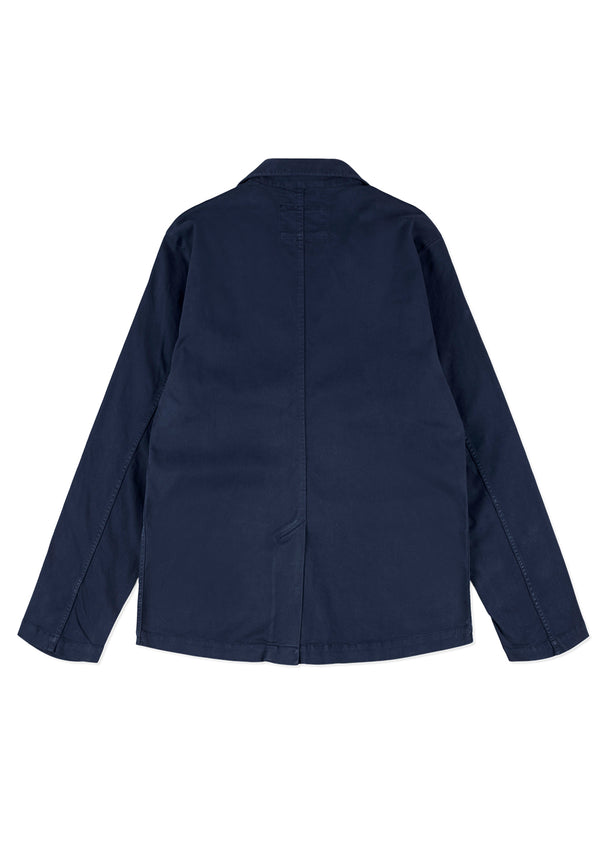 Albam Soft Touch Cotton Fairfax Blazer In Dark Navy