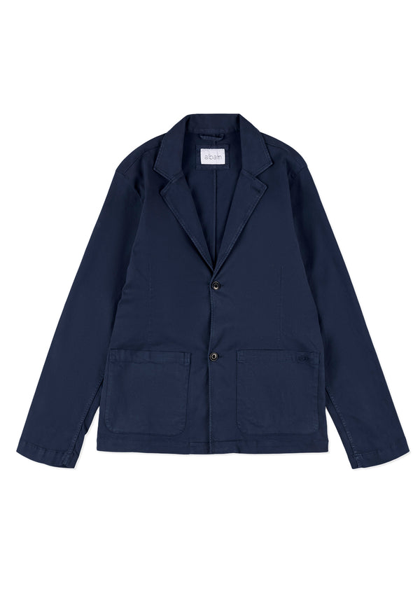 albam Soft Touch Cotton Fairfax Blazer in Dark Navy
