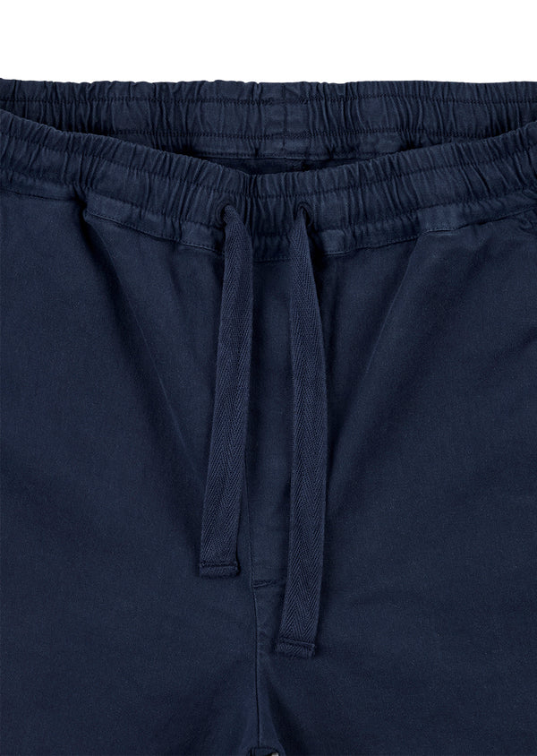 Albam Soft Touch Judd Drawstring Trouser In Dark Navy