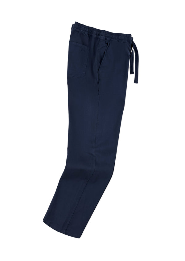 albam Soft Touch Judd Drawstring Trouser in Dark Navy