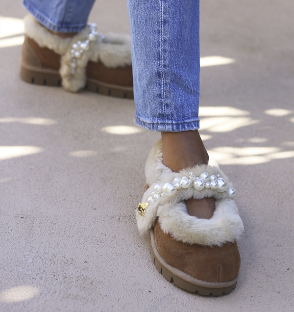 Alameda Turquesa Aspen Shearling Mary Jane