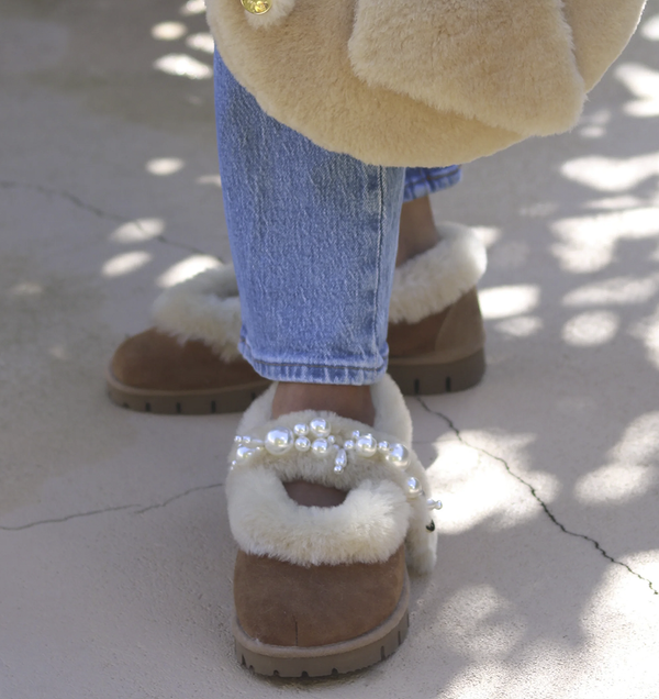 Alameda Turquesa Aspen Shearling Mary Jane