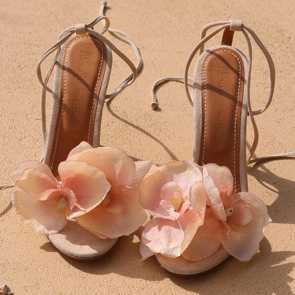 Alameda Turquesa CLARISSA FLOWER HEELS